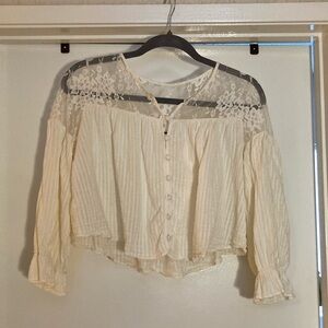 Free people peasant top cotton blouse